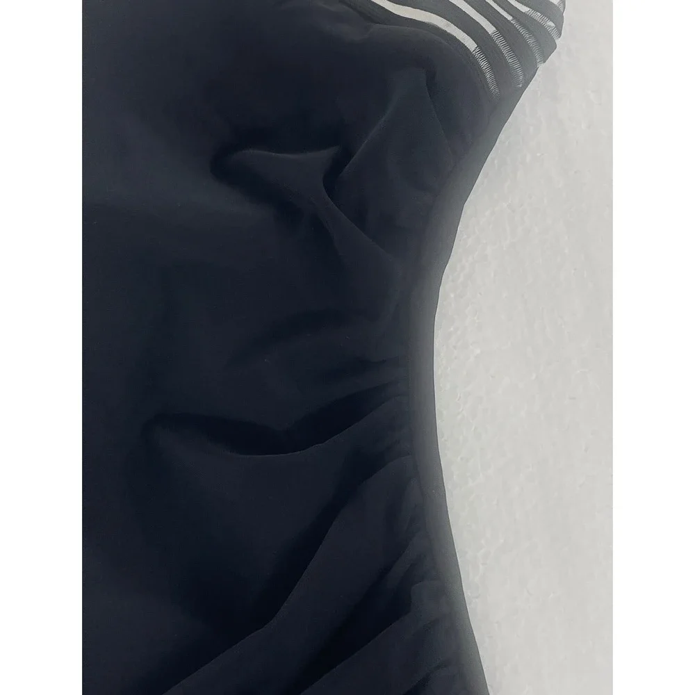 Aqua Green One Piece Swimsuit‎ Tummy Control Ruched Black Lined Size Small